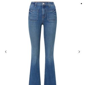 VERONICA BEARD Womens Sheridan Exaggerated Flare Jeans Pants Dark Ink